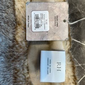 Restoration Hardware faux lynx scarf